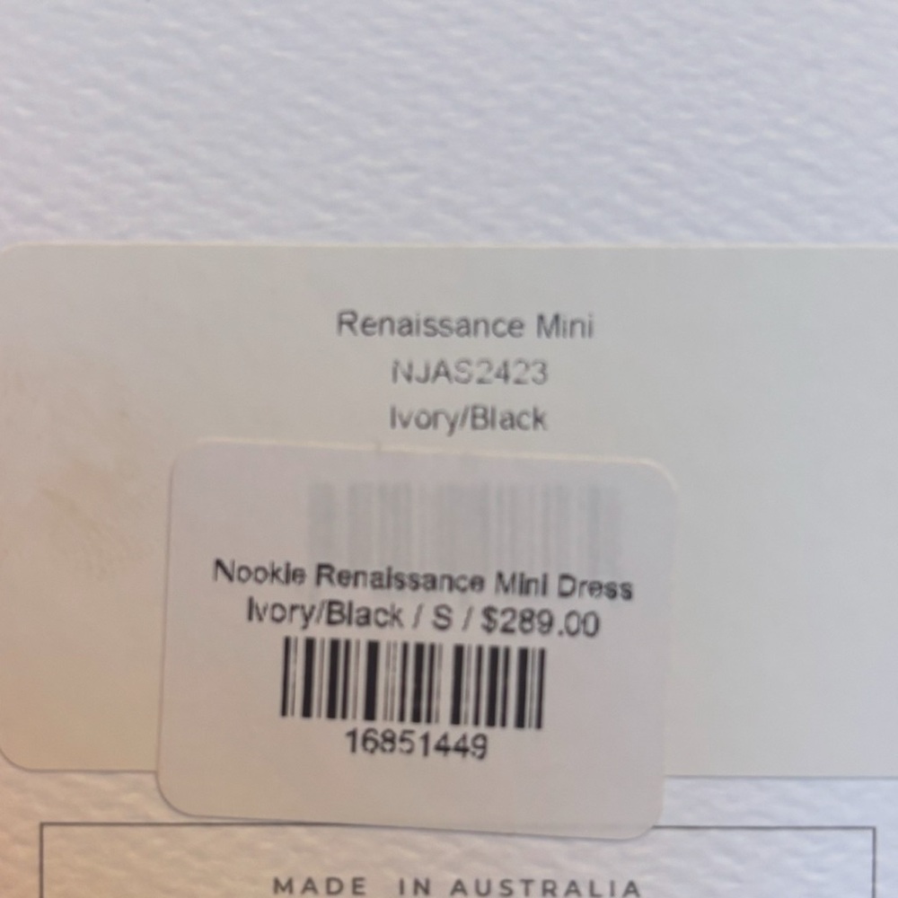 Nookie Renaissance Mini Dress New with Tags